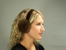 F&T Northern Classics Wild Mink Fur Earmuffs