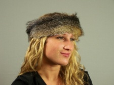 F&T Northern Classics Grey Fox Fur Headband