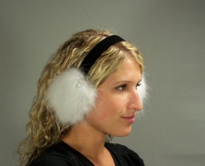 F&T Northern Classics Arctic Fox Fur Earmuffs