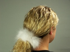 F&T Northern Classics Arctic Fox Fur Scrunchie