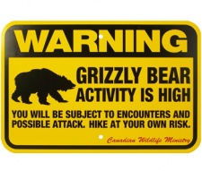 Grizzly Bear Warning Sign