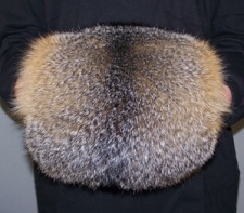 F&T Northern Classics Grey Fox Fur Hand Muffs