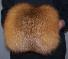 F&T Northern Classics Red Fox Fur Hand Muffs