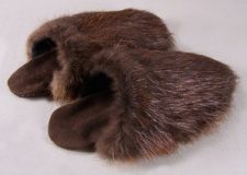 F&T Northern Classics Beaver Fur Slippers