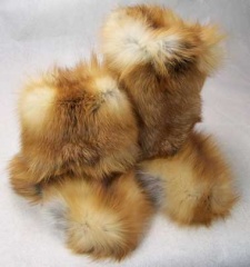 F&T Northern Classics Red Fox Fur Booties
