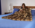 F&T Northern Classics Coyote Fur Throw
