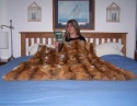 F&T Northern Classics Red Fox Fur Throw