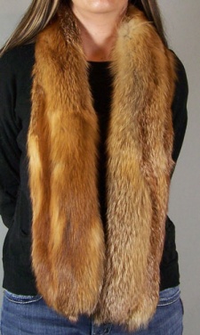 F&T Northern Classics Red Fox Fur Scarf