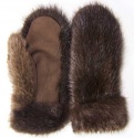 F&T Northern Classics Women's Beaver Fur Mittens
