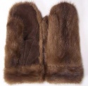 F&T Northern Classics Women's Wild Mink Fur Mittens