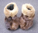 F&T Northern Classics Otter Fur Baby Booties
