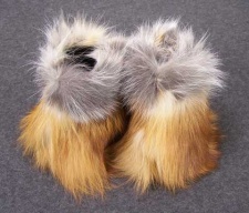 F&T Northern Classics Red Fox Fur Baby Booties