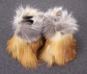 F&T Northern Classics Red Fox Fur Baby Booties