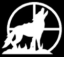 Howling Coyote in Scope Crosshair Decal