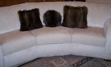 F&T Northern Classics Raccoon Fur Pillows