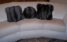 F&T Northern Classics Silver Fox Fur Pillows