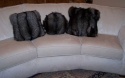 F&T Northern Classics Silver Fox Fur Pillows