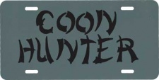 Coon Hunter License Plate