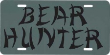 Bear Hunter License Plate