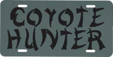 Coyote Hunter License Plate