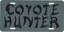 Coyote Hunter License Plate