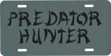 Predator Hunter License Plate