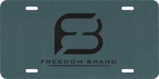 Freedom Brand Logo License Plate