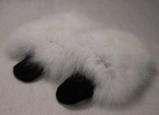 F&T Northern Classics Arctic Fox Fur Slippers