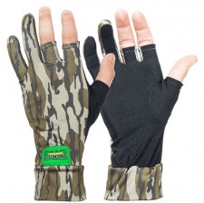 Primos Stretch-Fit Fingerless Camo Gloves