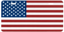 American Flag License Plate