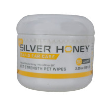 Silver Honey Rapid Ear Care Vet Strength Pet Wipes